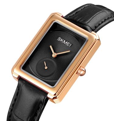 China Water Resistant skmei 1691 Women Watches Top Brand Luxury Lady Watch Leather Rectangle Female Clock for sale