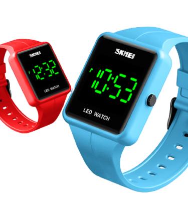 China Digital alarm square watches for teens skmei 1541 women men wrist watch led for sale