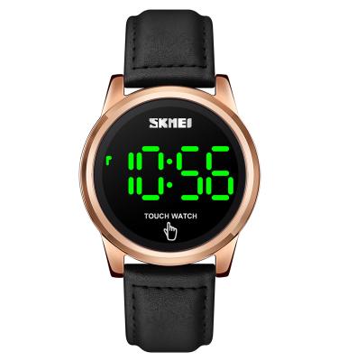 China Auto date skmei 1684 screen touch watches full display mounted gold men watch electronic led for sale