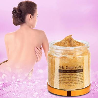 China Exfoliator 24K Gold Anti - Wrinkle Exfoliating Bath Salt Facial Body Scrub Exfoliates Naturally for sale