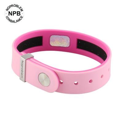 China P209 Power Tourmaline Ion Balance Bracelet Magnet Charm Band Environmental Friendly Far Infrared Silicone Bracelet for sale