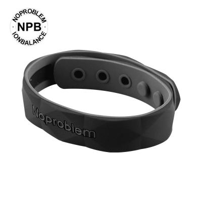 China Fashion Health P208 Balance Casual Sporty Negative Ionic Bracelets Environmental Friendly Silicone Bracelets For Men Students for sale