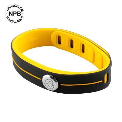 China P101 Power Sport Silicone Wristbands Men Women Casual/Sports Basketball Adjustable Fitness Wristband for sale