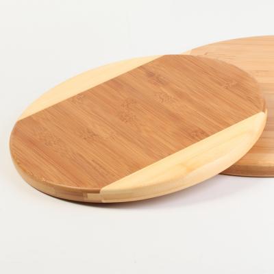 China 2020 Hot Sale 100% Sustainable Organic Wooden Bamboo Round Cutting Cutting Board for sale