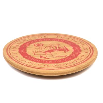 China Lazy Susan Serving Pizza Tray Revolving Wooden Board for sale