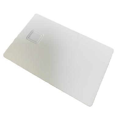 China Waterproof / Waterproof Custom Plastic Magnetic Contact IC Cards White Metal Chip Nfc Loyalty Smart Card for sale