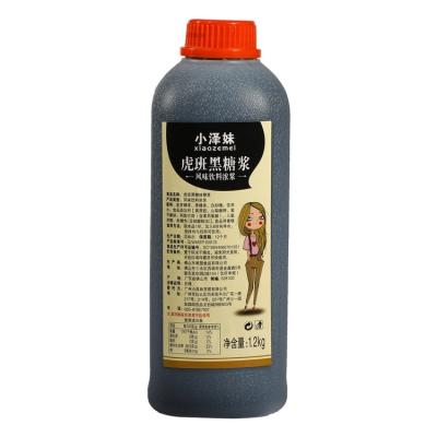 China Good Beverage Price Bubble Tea Tabby Black Sugar Syrup Milk Tea 1.2kg for sale