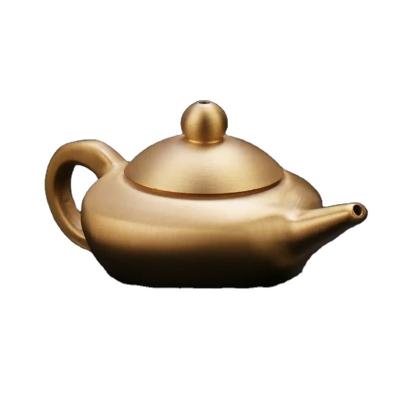 China China Chinese Creative Office Ornaments Small Teapot Brass Mini Retro Simple Small Teapot for sale