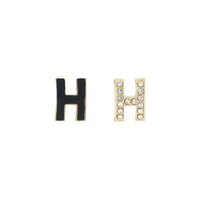 China Simple geometric personality fashion temperament high-grade letter soft asymmetrical earrings for sale