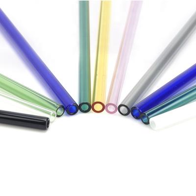 China Sustainable Straw Drinking Straws Bar Glass Accessories Customized Color Sustainable Eco Friendly Reusable Borosilicate 1 Piece for sale