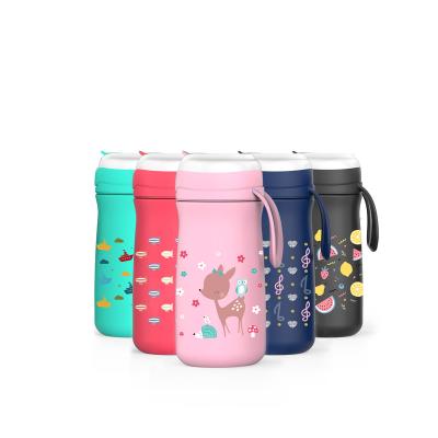 China Wholesale Custom Logo Double Wall Insulated Stainless Steel Kids Viable Sippy Water Bottle 12 Ounce Applicable For Outdoor Boiling Water for sale