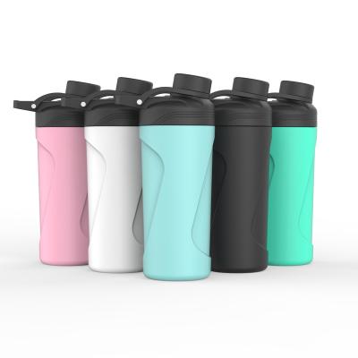 China Sustainable New Design Double Wall Insulated Stainless Steel Gym Shaker Bottle Wholesale for sale