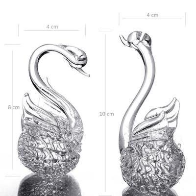 China Europe China factory supply Crystal Glass Swan Wedding Table decoration guests souvenirs party gifts for sale