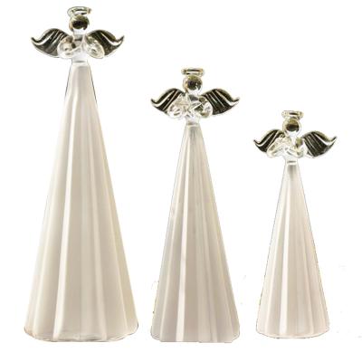 China Europe European Frosted Angel Wedding Gift Glass Blessed Creative Crafts for sale