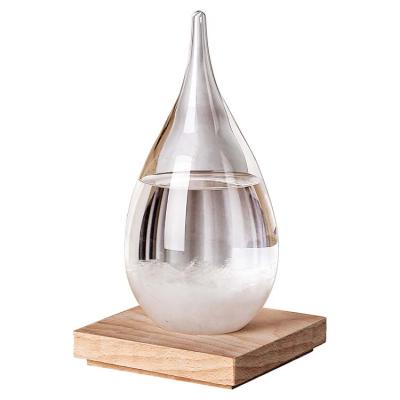 China Europe Factory Wholesale Storm Glass Bottle With Water Drop Glass Bottle Storm Glass Weather Low Predictor for sale