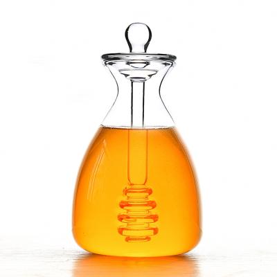 China Wholesale High Quality Heatable Transparent Honey Pot With Plunger Honey Pot With Stirring Rod for sale