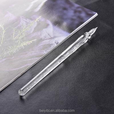 China China Wholesale Handmade Glass Storm Three Piece Pen Dip Glass Pen For Gift for sale