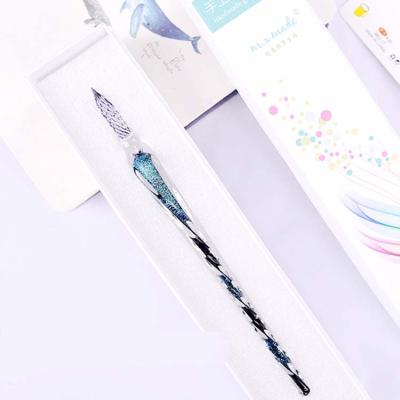 China China Wholesale Starry Sky Dip Glass Calligraphy Writing Murano Dip Ink Pen for sale