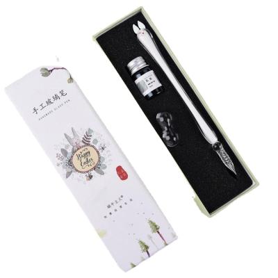 China China Dip Glass Pen Set With Gift Box for sale