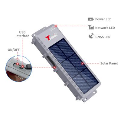 China TRAILER TRACKING Magnetic Solar Powered 10000mAh 4G Compact GPS Container Tracker for sale