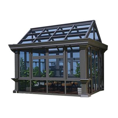 China waterproof & Prefab Glass Windows Four Season Sound Insulation Shutter Garden House Veranda Sunroom With Aluminum Extrusion Profile for sale