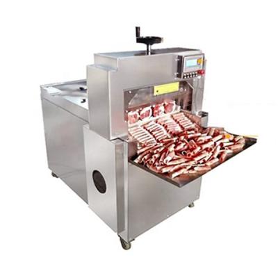 China Automatic Electric Beef Meat Roll Cutting Machine Frozen Meat Slice Machine for sale