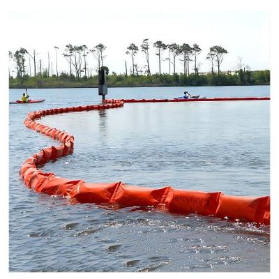 China Orange Floating PVC Containment Boom for Water Field Spill Leakage for sale