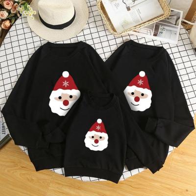 China 2022 QUICK DRY Parent-child Christmas Wear Holiday Celebration Round Neck Family Casual Long Sleeve Sweatshirt Matching Outfits for sale