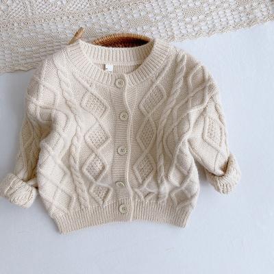 China Autumn Winter Kids Baby Girls Anti-Shrink Boys Sweaters Full Sleeve Solid Knitted Outwear Coat Toddler Girls Cardigans Sweater Top for sale