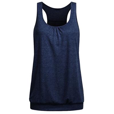 China Anti-Wrinkle Women Sport Tank Top Sexy Tunic Summer Sleeveless Top Female Vest Solid Color O Neck Camisole Knit Casual Shirt for sale