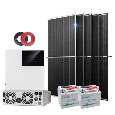 China Home Porcelain Off Grid 600w 5kw Stand Alone Solar Power Energy System For Agriculture for sale