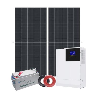 China Home Black Solar Panel Off Grid Roof Tile Home Lighting Battery Power Storage Complete 10kw Off Grid Solar Power System for sale