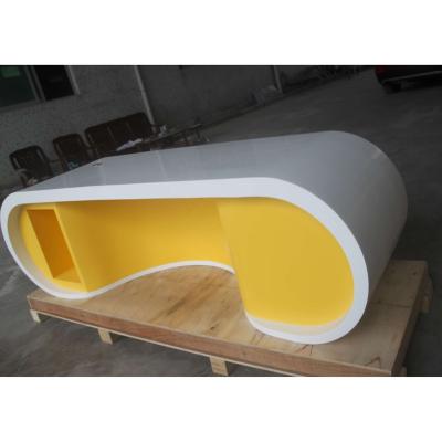 China White And Yellow Solid Outdoor Stone Offices Furniture Customized Oval Office Table Designs for sale