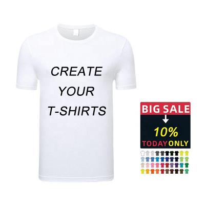 China Anti-Wrinkle 170 Grams Combed Cotton Shirts For Men 2022 New Fashion White T-shirt Logo Design Premium Unisex Custom Print White T-shirt for sale