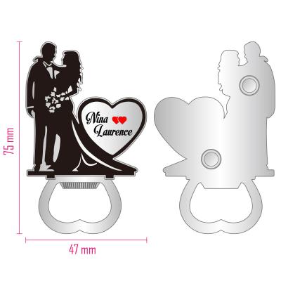 China Custom New Design Wedding Metal Keepsake Magnet from Gift Shop/Keepsake Shop Wedding Keepsakes Gifts for Guests for sale