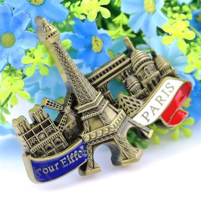 China Shape New Product Paris France Creative Commemorative Soft Magnet Fridge Magnet for sale