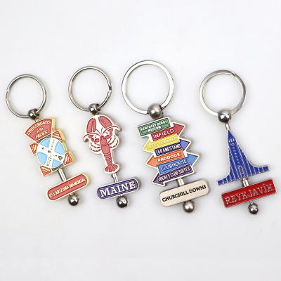 China Promotion/key chain popular cartoon small size cute metal enamel souvenir/collection/decoration product for sale