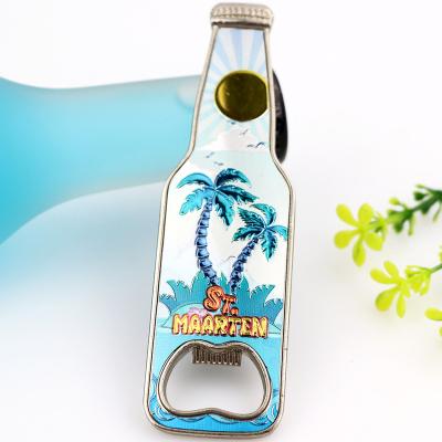 China New Viable Hot Selling Bottle Form Branded Zinc Alloy Bottle Opener for sale