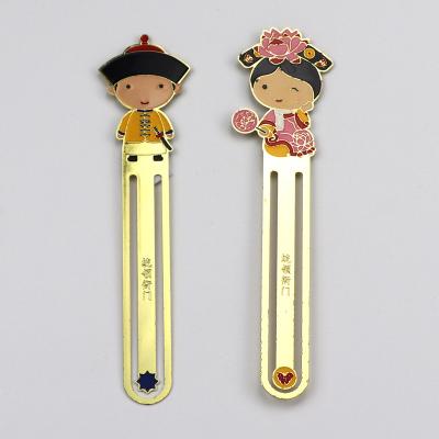 China Europe custom 3d stand cute metal bookmark for kids for sale