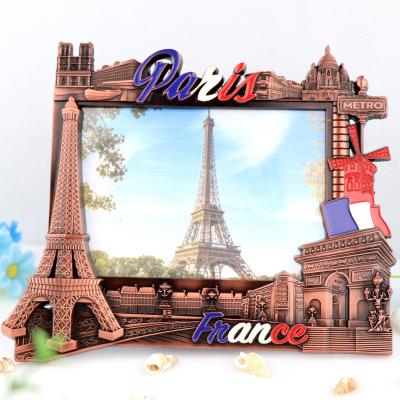 China Promotion/souvenir/collection/decoration hot sale cheap custom design classic style metal photo picture frame for sale