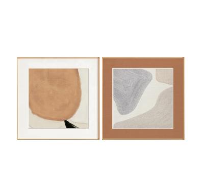 China Thick Modern Waterproof+ECO-Friendly Morandi Color Minimalistic Painting Canvas Abstract Texture Painting for sale