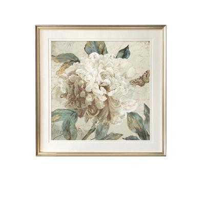 China New Modern Framed Wall Art Home Decoration Handmade Canvas Flower Painting for sale