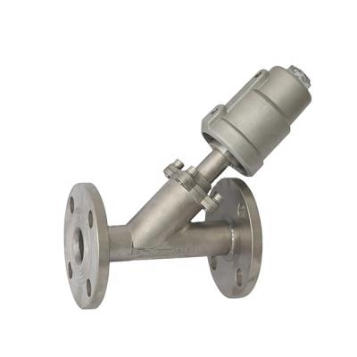 China General Vapor Flange Stainless Steel Angle Seat Pneumatic Valve for sale