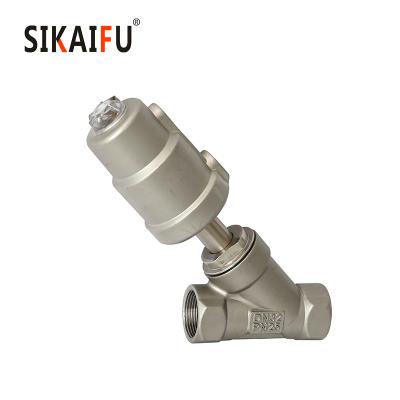 China Stainless Steel 316 Dn32 General Pneumatic Angle Seat Valve For Filling Machine for sale