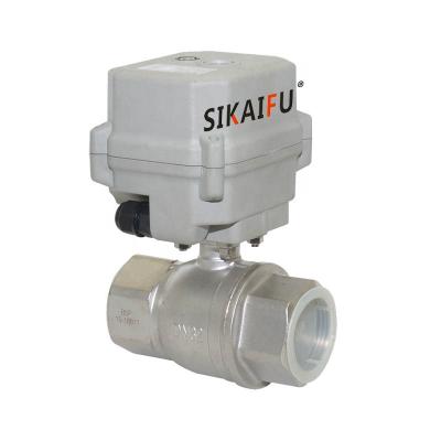 China 12V 24V General Electric Mini Stainless Steel Ball Valve DN50 BSP for sale