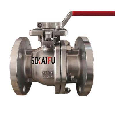 China 2pc hot water general flange stainless steel ball valve with low price for sale