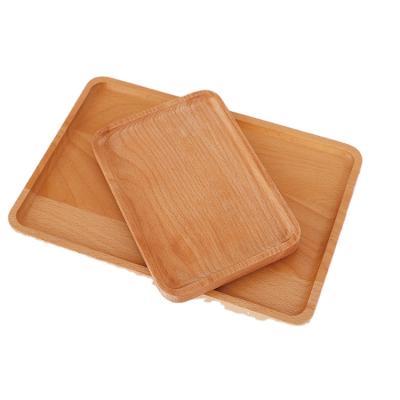 China Custom Solid Wood Set Of Eco - Friendly Simple Rectangular Wood Tray Baking Dish for sale