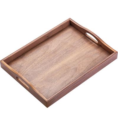 China Eco-friendly wholesale high quality restaurant food tray wooden tea tray for sale