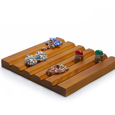 China Eco - Friendly Customized Jewelry Wholesale Ring Display Wooden Tray for sale