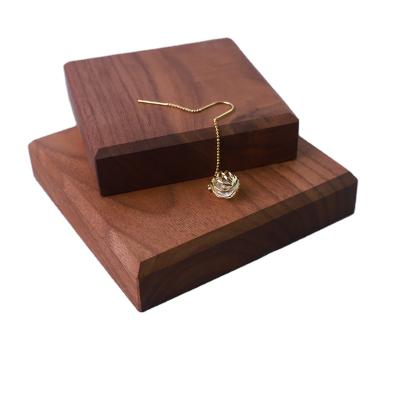 China Eco - Friendly Single Square Custom Wooden Jewelry Tray Jewelry Display Dish for sale